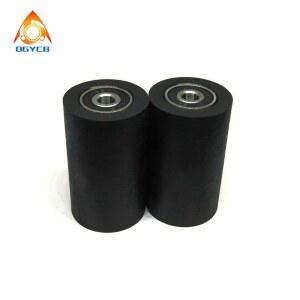 호환 1pc 6x30x50 폴리우레탄 이중 베어링 롤러 PUT62630-50 음소거 플랫 가이드 휠 직경 30mm 보어 6mm RubberPulley 6 30 50