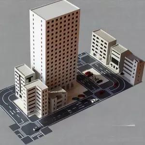 아파트 모형 건물 영화관 전쟁 부동산 짧은 디오라마 피규어 모델하우스 재료 건축