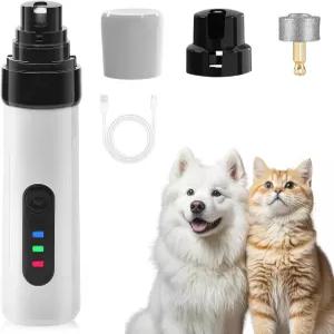 NIUYOU 사일런트 그룸 프로 네일 그라인더 2025 업그레이드된 개 트리머 충전식 USB 충전 애완동물 발