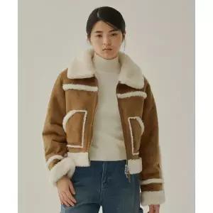 매장정품 COVERNAT 커버낫 WOMAN 우먼 크롭 리버시블 무스탕 Brown CO2404JK76BR 1549400