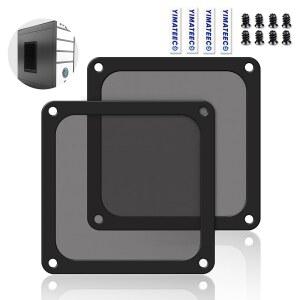 컴퓨터 쿨러용 먼지 필터 PC 140mm /PSU /라우터스 나일론 80 메쉬 마그네틱 프레임 팬 쿨러 방진 그릴나일론 140 * 2pcs 블랙