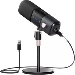 노이즈 캔슬링/볼륨 제어/헤드폰 잭/뮤트 기능이 있는 니어스트림 AM25X 2세대 XLR/USB 콘덴서 마이크
