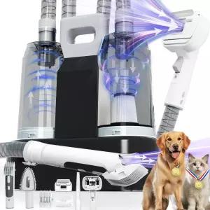 FOOT 개 그루밍 진공청소기 및 건조기 키트 2.1L 더블 더스트 컵 10000pa 청소기 위한 6 in 1 도구 저소음
