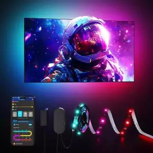 Govee TV LED 백라이트 스트립 40-50인치 RGBIC 스마트 음악 동기화 Wi-Fi 블루투스 및 앱 제어 Alexa