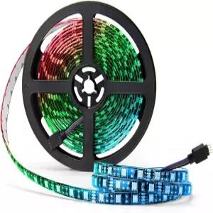 슈퍼나이트 LED 스트립 조명 16.4피트 5M SMD 5050 방수 RGB 색상 변경 유연한 침실용 TV 백라이트