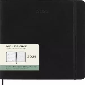 몰스킨 클래식 2026년 12개월 주간 플래너 소프트 커버 XL(7.5인치 x 9.75인치) 블랙 144페이지