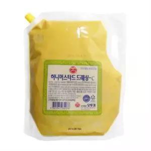 허니머스타드드레싱C 2kg/오뚜기머스타드소스 샐러드 샌드위치 식당용 업소용 대용량