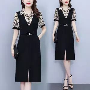 EAMT 원피스 치마 여름 봄 투피스 페이크 여성용 슬림핏 EUNG1