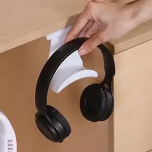 책상 헤드셋 헤드폰 고정형 걸이 보관 거치대 1P 흰색 wSg5+6Wxr