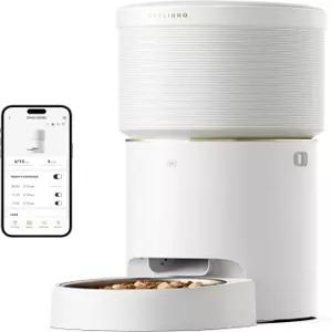PETLIBRO 진공 밀폐 자동 고양이 사료 공급기 5G Wi-Fi가 장착된 8L/34컵 개 보관용 디스펜서 187mm 대형