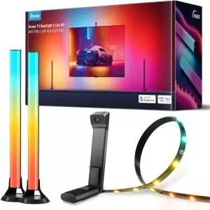 고비 TV 백라이트 3 라이트 키트 카메라가 장착된 55-65인치 11.8피트 RGBICW Wi-Fi LED 스트립 조명 및