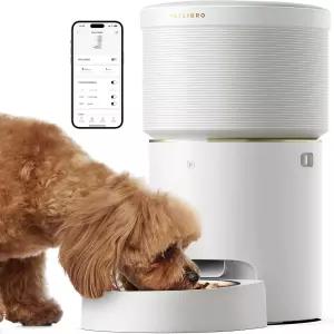 PETLIBRO 8L 자동 개 사료 공급기 5G Wi-Fi 개/고양이 진공 밀봉 디스펜서 대형 중형견 18.7cm 트레이가