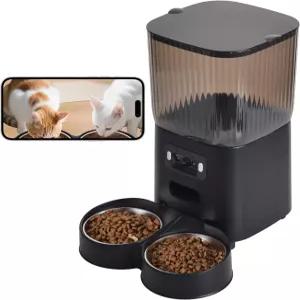 준벡펫 자동 고양이 사료 공급기 카메라 오토 2 디스펜서 5L 마이크로칩 WiFi 2.4G 5G 타임드 듀얼 스마트