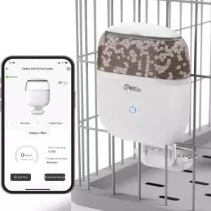 토끼 고양이 개 햄스터를 위한 iPettie 스마트 WiFi 걸이 케이지 피더 - 애완동물 가게 원격 및 부위 제어