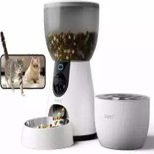 ARENTI 스마트 자동 고양이 급식기 및 급수대 카메라 포함 4L 반려동물 듀얼 파워 앱 제어 라이브 뷰 야간