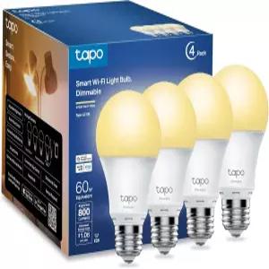 Tapo TP-Link 스마트 전구 800루멘 60W 등가 2700K 소프트 웜 화이트 LED 디밍 가능 알렉사 및 구글 홈과