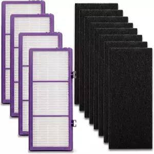 Holmes AER1 트루 필터 교체용 HAPF300AP-U4 4개 및 탄소 8개를 위한 컬러풀페 성능 플러스