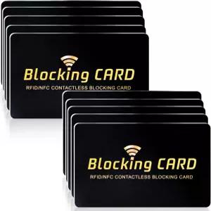 린시 RFID 차단 카드 10팩 원카드로 지갑 전체를 보호 RFID/NFC 비접촉식 은행 직불 신용카드 보호기 ID