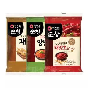 청정원 순창 고추장 500g + 된장 500g + 쌈장 500g 세트