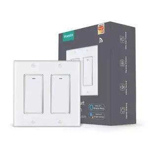 MoesGo WiFi 벽 푸시 버튼 스마트 조명 스위치 멀티컨트롤 2.4GHz 중립 와이어 필요 원격 제어 라이프/투야