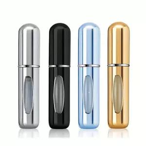 1/4Pcs 5ml 향수 Atomizer 화장품 여행을위한 휴대용 액체 용기 미니 알루미늄 빈 리필 용 병