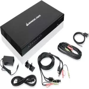 IOGEAR 8포트 USB HDMI KVM 스위치 OSD 캐스케이드 - 케이블 세트 포함 TAA GCS1808H