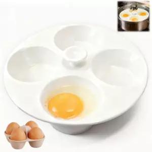 세라믹 달걀 밀렵꾼 완벽한 위한 4컵 팬 논스틱 대부분의 냄비와 호환되는 조리기 스토브탑 요리 간편한