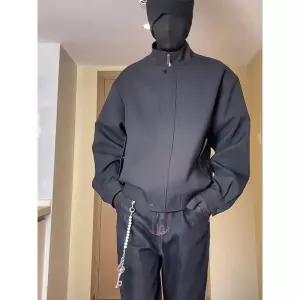 GLINE 남사친 베이지 가을 캐주얼 파일럿 야구 쇼트 컬러 재킷 블루종 점퍼 차이나 JEN3
