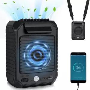 10000mAh 허리 클립이 장착된 델러 휴대용 선풍기 충전식 개인용 24시간 런타임 3단 핸즈프리 셔츠 야외