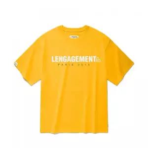 LENGAGEMENT 오버사이즈 스토리 로고 반팔티 [옐로우]