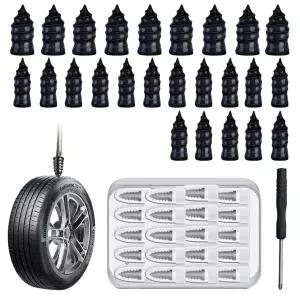 40 PCS 타이어 수리 고무 못 키트 2가지 크기 진공 나선형 자동차 모터사이클 지프 펑크 나사 플러그 고속
