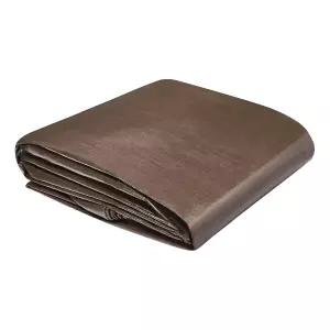 그로밋이 있는 Amazon Basics 다목적 방수 폴리 커버 20 x 20피트 10MIL 두께 브라운/실버 1팩