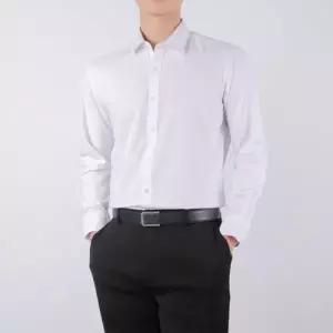 [텐바이텐][홍은]남자 와이셔츠 흰색 커프스셔츠 루즈핏 링클프리 셔츠 2컬러