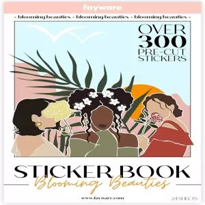 사람 스크랩북 스티커 세트 - 318개의 저널 다양한 소녀와 흑인 여성 꽃 명언이 담긴 플래너 인형