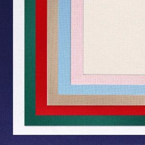 다 천 14 카운트 크로스 스티치 원단 12 x 18 인치 8 색상