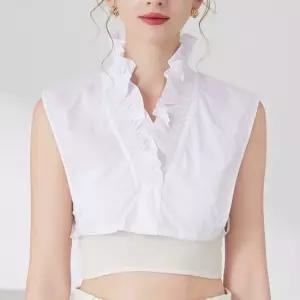 브이넥 러플 포인트 페이크카라 넥케이프 입는 가짜카라 레이어드 카라 넥케이프