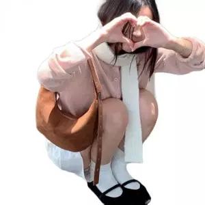 여성용 스웨이드 미니 숄더백 데일리 크로스백 가벼운 토트백 여자20대숄더백 여성쇼퍼백