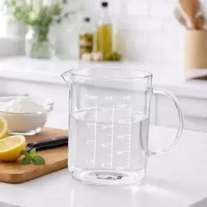 유리 계량 컵 1000ml 내열 계량 컵 주방용 베이킹 가정용 눈금 용기