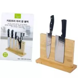 대나무 칼 블럭 298x98x22mm 자석 칼 블럭 주방용 양면 칼꽂이 정리대