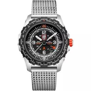 Luminox 베어 그릴스 서바이벌 XB.3762 남성 시계 45mm 실버 블랙 날짜 세컨드 타임존 200m 방수 사파이어