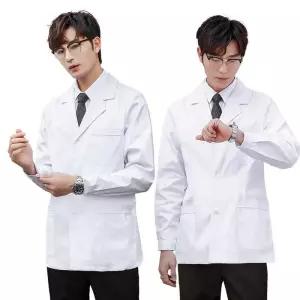 남자 병원복 흰색 약국 병원 반팔 빅사이즈 의사가운 약사가운