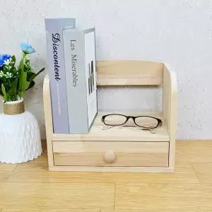 [다오름]두리코 삼나무 원목 원서랍 책꽂이 책상소품 원목책꽂이