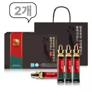 [고운삼] 발효홍삼 산삼배양근 활력진골드 앰플 20ml*7병+쇼핑백증정 (2개)