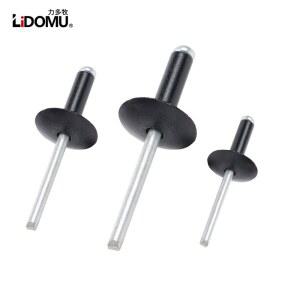 호환 500Pcs 검정색 알루미늄 대형 플랜지 블라인드 리벳