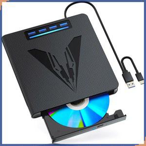 CD롬 플레이어 휴대용 CDDVD 디스크 드라이브 버너 리더 USB 라이터 외장형 DVD PC용 슬롯이 카드 TFSD 포트와 CD 4개의 노트북