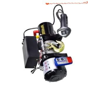 4000Lbs 12V/24V 윈치 자동차 전동 핸들 무선 와이어 로프 ATV 오프로드 차량 자가 구조용 캡스타