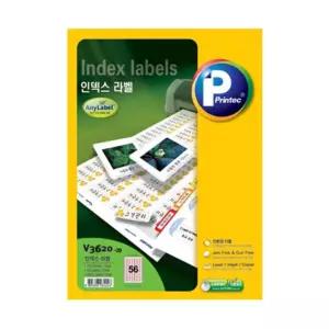 애니라벨 인덱스라벨 V3620-20 56칸 견출라벨 20매26x34 (1개입)