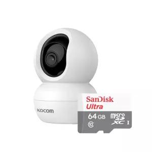 코콤 KTC-Z30 홈캠+64GB SD카드 300만화소 가정용 홈카메라 CCTV 세트