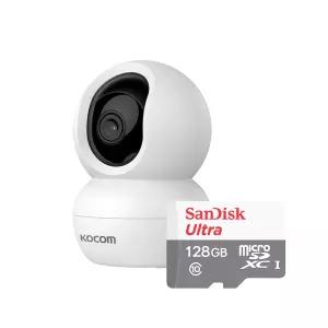 코콤 KTC-Z30 홈캠+128GB SD카드 300만화소 가정용 홈카메라 CCTV 세트
