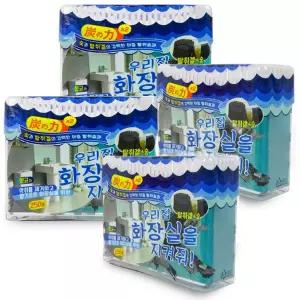 우리집 화장실을 지켜줘 숯 탈취겔 탈취제 화장실용 250g 4개
